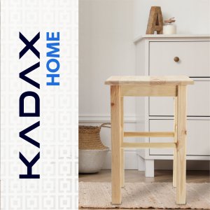 Kadax KADAX Taboret Stołek Drewniany Krzesło 44cm 4szt 5