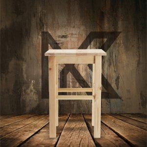 Kadax KADAX Taboret Stołek Drewniany Krzesło 44cm 4szt 9