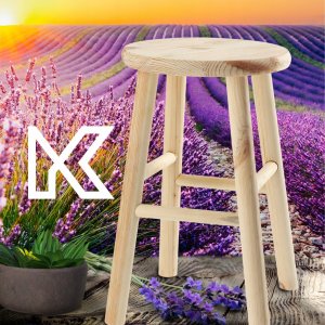 Kadax Taboret Kuchenny Drewniany 46 cm 12