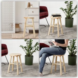 Kadax Taboret Kuchenny Drewniany 46 cm 2