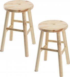 Kadax KADAX Taboret Stołek Drewniany Krzesło 46cm 2szt 13