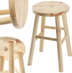 Kadax KADAX Taboret Stołek Drewniany Krzesło 46cm 2szt 5