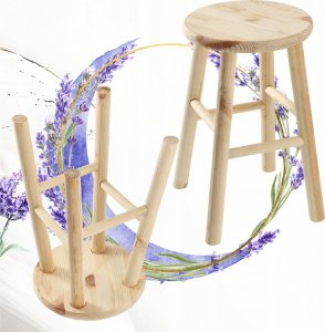 Kadax KADAX Taboret Stołek Drewniany Krzesło 46cm 2szt 7