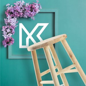 Kadax KADAX Taboret Stołek Drewniany Krzesło 46cm 2szt 10