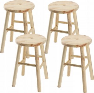 Kadax KADAX Taboret Stołek Drewniany Krzesło 46cm 4szt 13