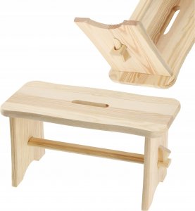 Kadax Taboret Stołek Kuchenny Drewniany Krzesło Ryczka 1