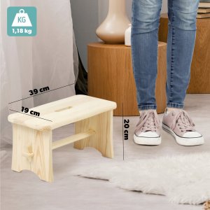 Kadax Taboret Stołek Kuchenny Drewniany Krzesło Ryczka 3