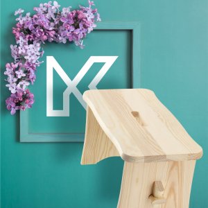 Kadax Taboret Stołek Kuchenny Drewniany Krzesło Ryczka 6