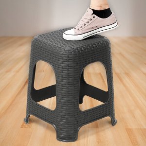 Kadax Taboret Kuchenny Stołek Krzesło Rattan Antracyt 5