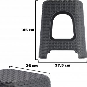 Kadax KADAX Taboret Kuchenny Stołek Taborety Szary 2szt 3