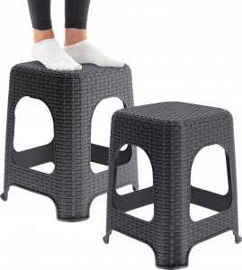 Kadax KADAX Taboret Kuchenny Stołek Taborety Szary 2szt 10