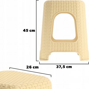 Kadax KADAX Taboret Kuchenny Stołek Taborety Beżowy 2szt 3