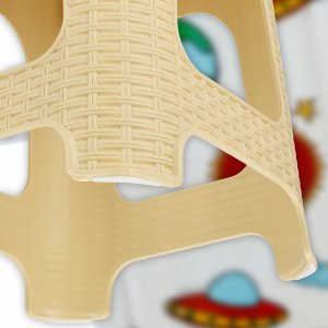 Kadax KADAX Taboret Kuchenny Stołek Taborety Beżowy 4szt 7