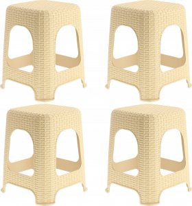 Kadax KADAX Taboret Kuchenny Stołek Taborety Beżowy 4szt 10