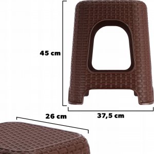 Kadax KADAX Taboret Kuchenny Stołek Taborety Brąz 2szt 3