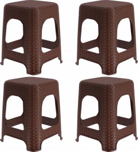Kadax KADAX Taboret Kuchenny Stołek Taborety Brąz 4szt 10