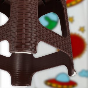 Kadax Taboret Kuchenny Stołek Krzesło Rattan Brązowy 7