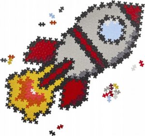 Plus Plus PLUS-PLUS PUZZLE BY NUMBER RAKIETA - 500 ELEMENTÓW 4