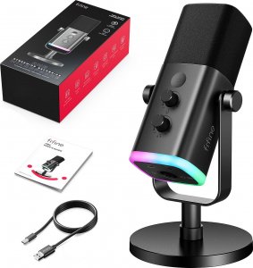 Mikrofon Mozos FIFINE AM8 MIKROFON DYNAMICZNY USB XLR RGB LED 1
