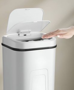 Kosz na śmieci Mozos bezdotykowy biały (LJT02-WH) 2