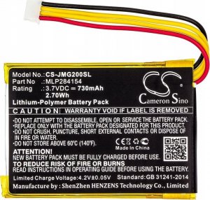 Cameron Sino Akumulator Bateria Typu Mlp284154 Do Jbl Go 2 2h Go2 / Cs-jmg200sl 3