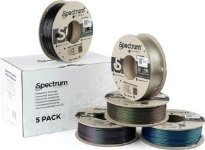 Spectrum Spectrum 3D filament, Premium PLA Essentials, 1,75mm, 5x250g, 80752, mix Wizard Indigo, Wizard Green, Wizard Charcoal, Caribbean B 1