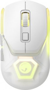 Mysz Marvo Marvo Mysz Fit Pro G1, 19000DPI, 2.4 [GHz], optyczna, 7kl., bezprzewodowa, biała, wbudowany akumulator, podświetlenie RGB 1