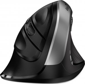 Mysz Genius Genius Mysz Ergo 8250S, 1600DPI, 2.4 [GHz], optyczna, 6kl., bezprzewodowa, czarno-srebrna, 1 szt AA, wertykalna 2