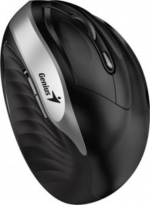 Mysz Genius Genius Mysz Ergo 8250S, 1600DPI, 2.4 [GHz], optyczna, 6kl., bezprzewodowa, czarno-srebrna, 1 szt AA, wertykalna 4