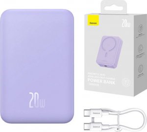 Powerbank Baseus Magnetic Mini 20W 20000mAh Fioletowy 2