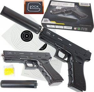 tomdorix Metalowy Pistolet Na Kulki GLOCK 17 / 100% METAL+ dwie tarcze 1