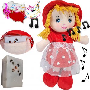 tomdorix Lalka Szmacianka ZUZIA Mówiąca i Śpiewająca Po Polsku Z Falbanką 7