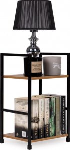 ModernHome Regał drewniany nowoczesny szafka nocna 2 półki LOFT 8