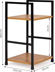 ModernHome Regał drewniany nowoczesny szafka nocna 2 półki LOFT 10