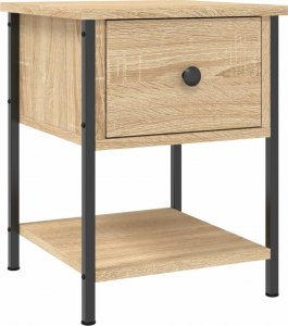vidaXL Szafka nocna, dąb sonoma, 34x35,5x45cm, materiał drewnopochodny 2