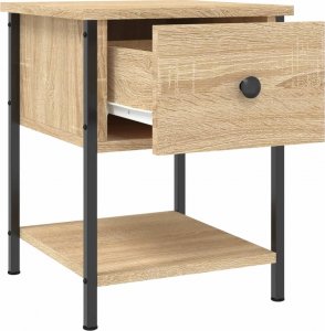 vidaXL Szafka nocna, dąb sonoma, 34x35,5x45cm, materiał drewnopochodny 5