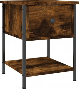 vidaXL Szafka nocna, przydymiony dąb, 34x35,5x45 cm 2