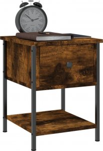 vidaXL Szafka nocna, przydymiony dąb, 34x35,5x45 cm 3