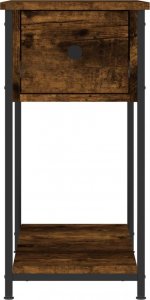 vidaXL Szafka nocna, przydymiony dąb, 30x60x60 cm 5