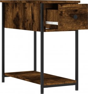 vidaXL Szafka nocna, przydymiony dąb, 30x60x60 cm 6