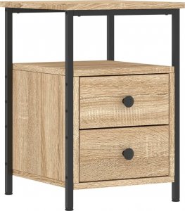 vidaXL Szafka nocna, dąb sonoma, 34x35,5x50cm, materiał drewnopochodny 2