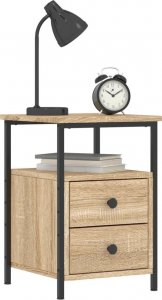 vidaXL Szafka nocna, dąb sonoma, 34x35,5x50cm, materiał drewnopochodny 3