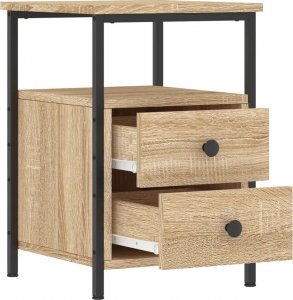 vidaXL Szafka nocna, dąb sonoma, 34x35,5x50cm, materiał drewnopochodny 6