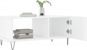 vidaXL Stolik kawowy, biały o wysokim połysku, 90x50x40 cm 4