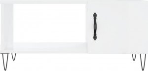 vidaXL Stolik kawowy, biały o wysokim połysku, 90x50x40 cm 5