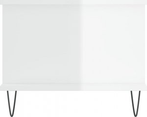 vidaXL Stolik kawowy, biały o wysokim połysku, 90x50x40 cm 7