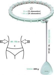 HMS HHM14 HULA HOP GREEN Z MAGNESAMI I OBCIĄŻNIKIEM + LICZNIK HMS 12