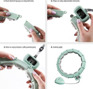 HMS HHM14 HULA HOP GREEN Z MAGNESAMI I OBCIĄŻNIKIEM + LICZNIK HMS 16