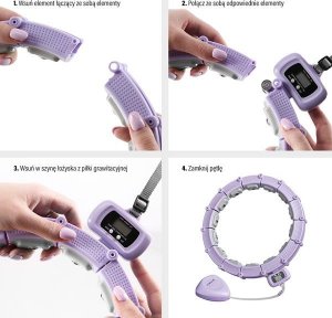 HMS HHM14 HULA HOP VIOLET Z MAGNESAMI I OBCIĄŻNIKIEM + LICZNIK HMS 11