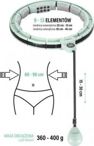 HMS Hula Hop z magnesami i obciążnikiem + licznik HHM13 16